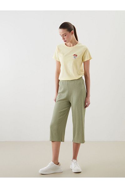 LC Waikiki Textured Women's Capri with Elastic Waist