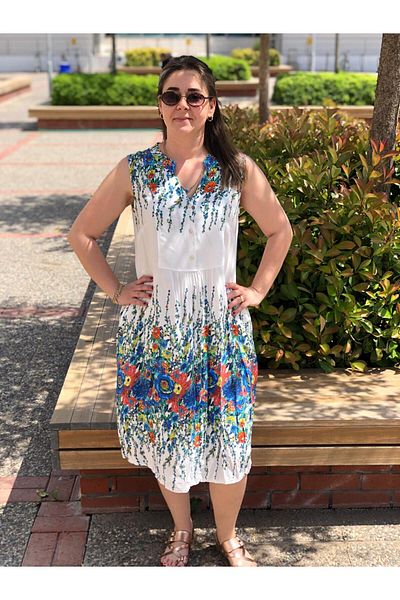 BAKTAGÖR Bohemian Dress White
