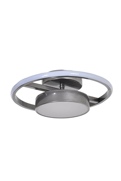 Modavize Esin Modern Tasarım Yatak Odası Salon Mutfak Giyinme Odası Gri Renk Beyaz Ledli Tekli Avize