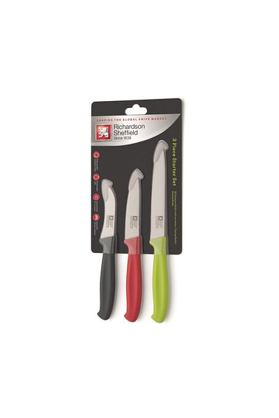 RICHARDSON SHEFFİELD Richardson Sheffield knife set, stainless steel blade, plastic handle, 3 pieces