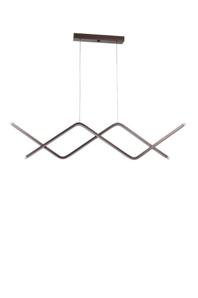 Modavize Victoria Modern Tasarım Yatak Odası - Salon - Mutfak Yemek Masası Kahverengi Beyaz Ledli 2 Li Avize