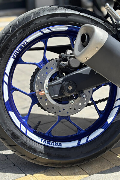 Banxtre شريط حافة عجلة مكون من 12 قطعة باللون الأبيض لمجموعة محرك ياماها