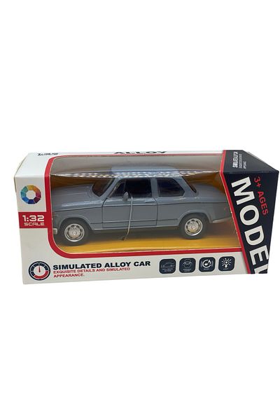 JPT BMW 3 Series, 1977, 1:32, lights, sound, gray, metal model