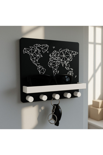 Tasarım RAFLI Duvar Tipi 3D Anahtarlık Askısı, RAFLI Duvar Anahtar Askılık, H...