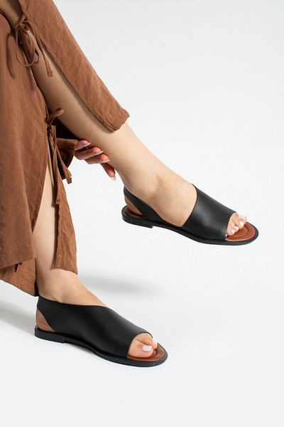 STOCON Black Women's Minimalist Sandals Stylish and Comfortable Open Toe Shoes