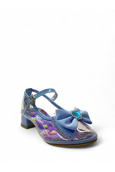 Tuğba Ortopedi 24012 Girl's Blue Transparent Heeled Evening Dress Shoes