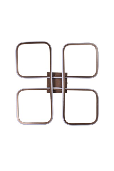 Modavize Asil Modern Tasarım Yatak Odası - Salon - Mutfak Kahverengi Renk Beyaz Ledli 4 Lü Led Avize