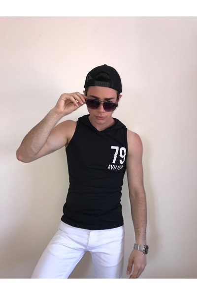 Avinar Unisex Kapüşonlu Baskılı T-shirt