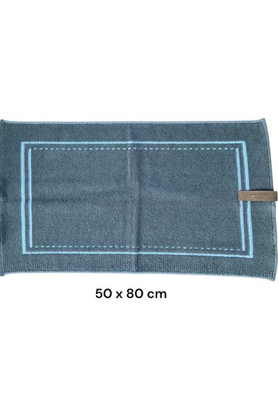 Madame Coco Angeline Non-Slip Sole Cotton Foot Towel Anthracite 50X80 cm Natural Collection