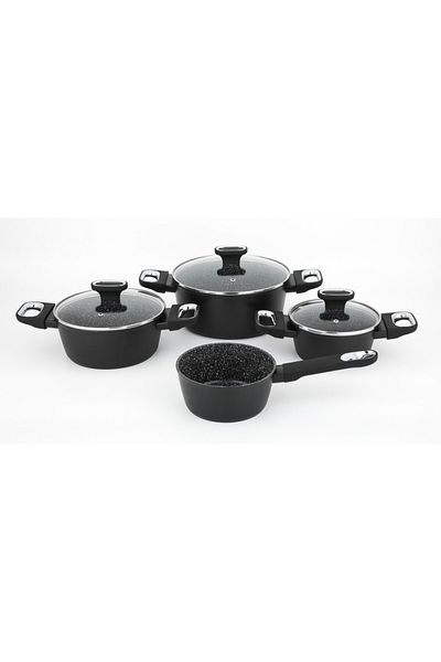 Carl Schmidt Sohn Set de vase de gătit Marburg Plus, aluminiu, negru, antiaderent