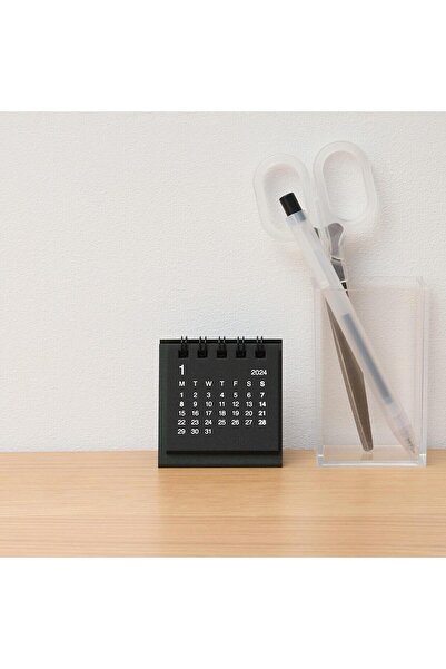 Muji Dec. 2023 - Dec. 2024 Masaüstü Mini Takvim Siyah