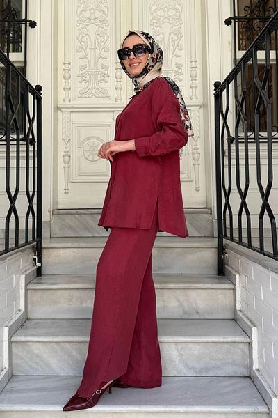 Cloche Nare Shirt Suit Cl25Y02Cl370801 Claret Red