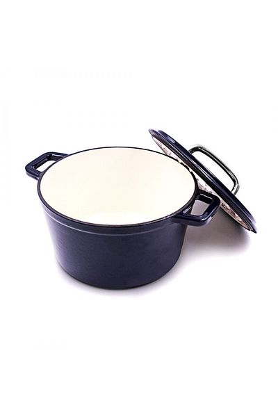 Carl Schmidt Sohn Cratiță CS Alpen Albastru închis, fontă emailată, 14 cm