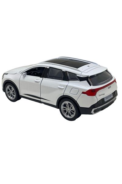 JPT Kia Sportage white metal model replica 1:32 sound, light, spring