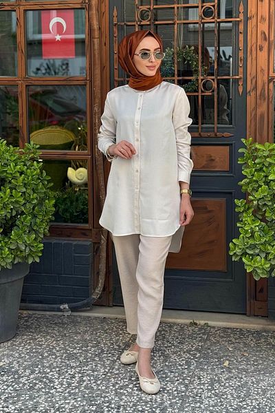 Kayra Tunic Ka-B25-21132 Ecru