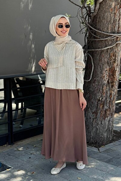 AlMarwah Etekli Takım 202787 Kahverengi