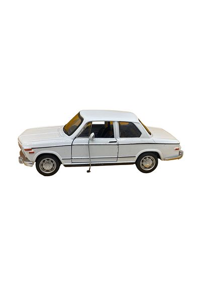 JPT White BMW 3 Series, 1977, 1:32 metal model, lights, sound