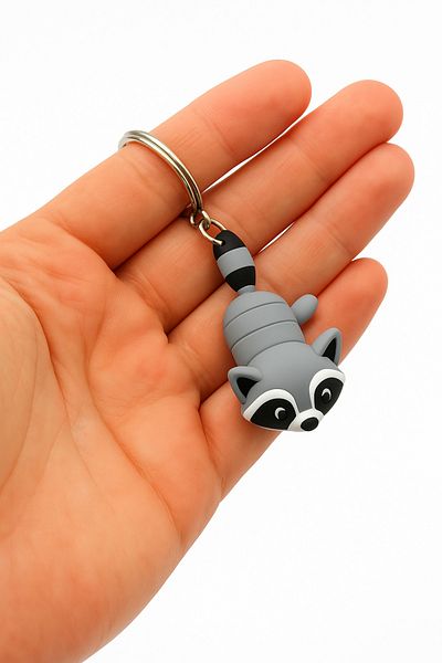 edoy Cute Raccoon Keychain – Fun Accessory for Your Bag and Keys Wonderful Gift