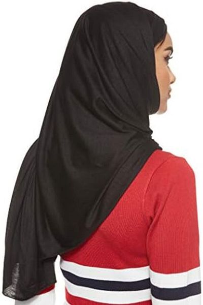 SHADOW Organic Hijab Premium Jersey -Black Combed Cotton