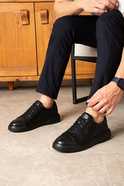 Safari Ayakkabı Men's Leather Sneaker Sneaker Shoes Black