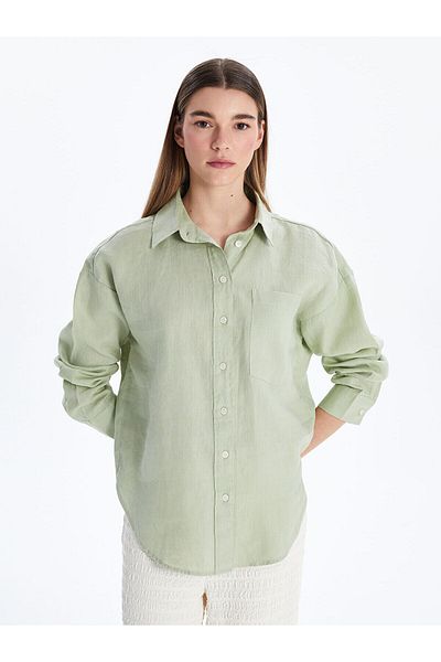 LC Waikiki Cămașă oversize de in pentru femei