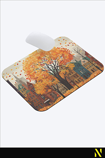 nilizma Есенна тема Ергономична подложка за мишка с неплъзгаща се основа Подложка за мишка за дома и офиса