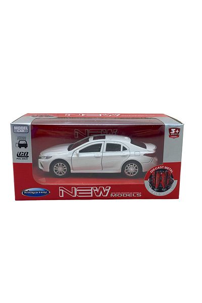 JPT Metal Car Model with Inertia Drive -Toyota Camry white 1/43