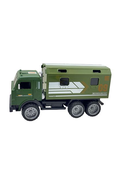 JPT Military truck model with plastic dump truck and metal head, realistic model, 1:32