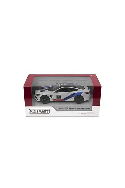 JPT Model 1/36 bmw m8 competition coupe in window box, white Kinsmart