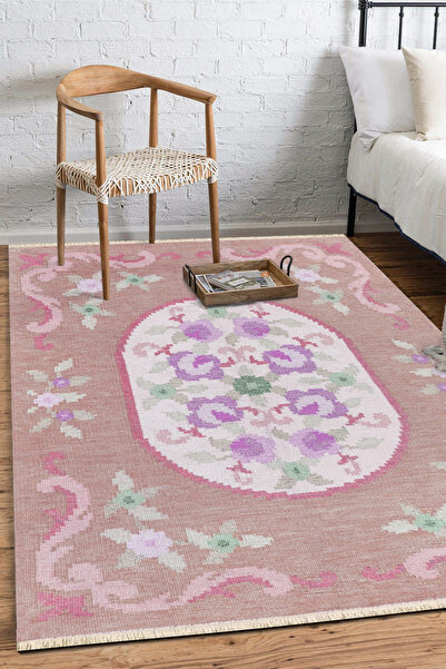 Markaev Rose Baskılı Dokuma Taban Halı 139 YNG
