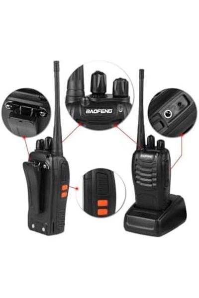 BAOFENG (Pack of 2) Analog 5W UHF Decoding Interphone 16-Channel Handheld Two-Way Walkie Talkie Radio