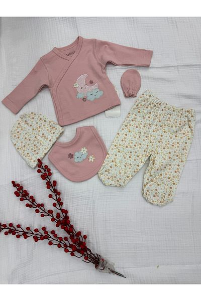 Bebitof Cute Aybalam 5 Piece Boxed (Newborn) Hospital Outfit Set
