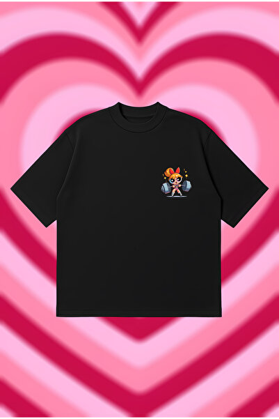 PURE POWER Tricou Powerpuff Girls Blossom Sport Boxy Fit supradimensionat uni...