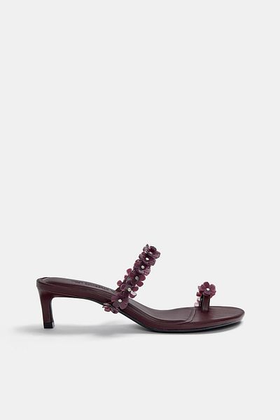 Pull & Bear Heeled sandals with flowers