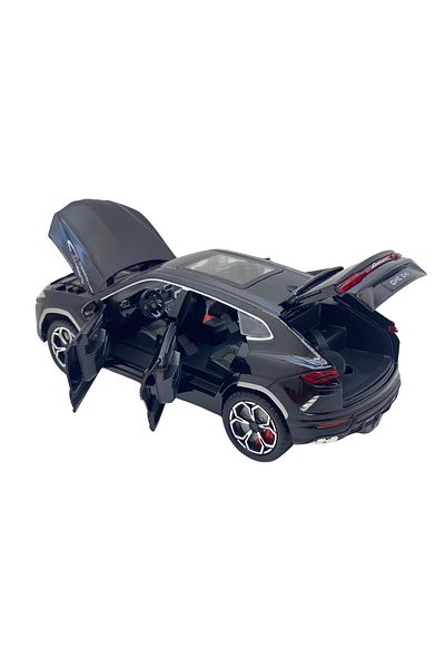 JPT Lamborghini Urus black metal model replica with smoke 1:24 scale