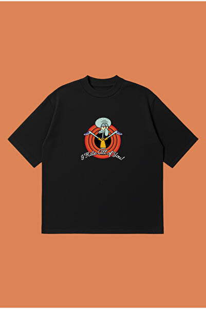 PURE POWER Tricou Squidward I Hate All of You Boxy Fit supradimensionat unise...