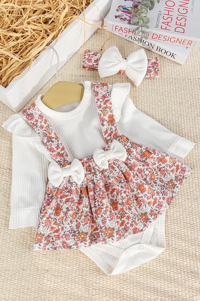 Babymod Bow Bandana 100% Cotton Stylish Baby Girl Gilet Skirt Dress