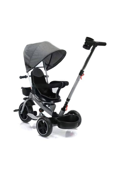 OEM Tricicleta copii cu maner si scaun rotativ, cadru de otel, varsta 1-6 ani