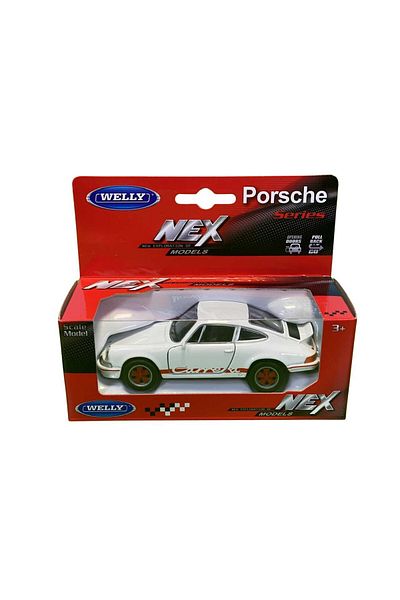 JPT Porsche Carrera white with red writing 1:38 metal model