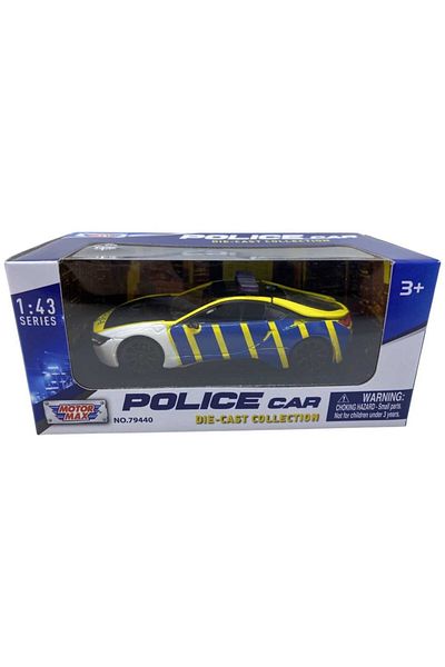JPT Model 1/43 BMW I8 coupe *police*, blue/white/yellow