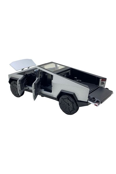 JPT Tesla Cybertruck silver metal model replica 1:32 with sounds, lights and springs