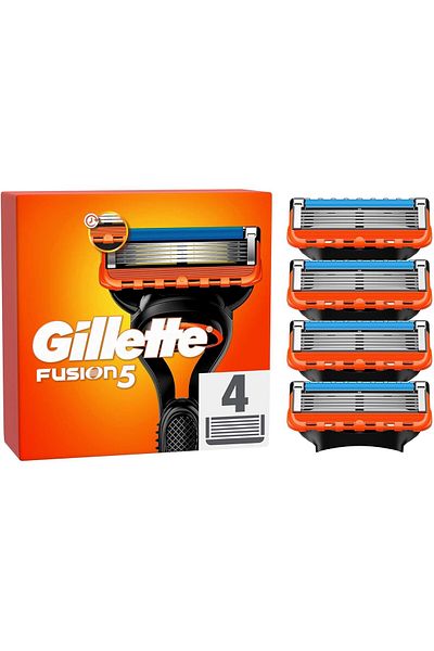 Gillette Fusion5 Replacement Razor Blade 4 Pieces - Teeth Whitening Foam Gift