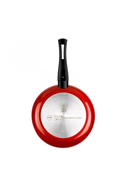 Bra Red Titanio Frying Pan, Full Induction Base, Aluminum, 4 Mm Thick, 24 Cm