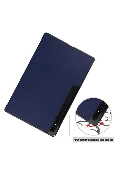 REDz Accessories Husă de protecție cu slot pentru stilou pentru Samsung Galaxy Tab S9 Plus/S9FE Plus/S10 Plus, bleumarin
