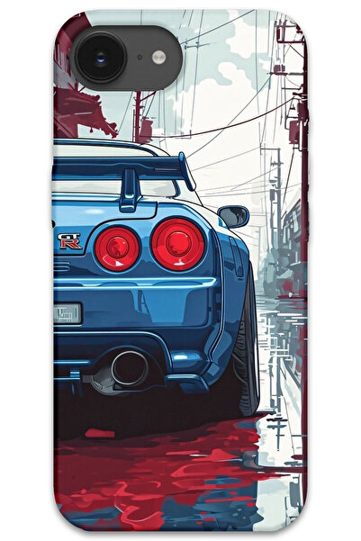 Gramaphone iPhone 16e Uyumlu Araba Desenli Telefon Kılıfı + Ekran Koruyucu - 5761