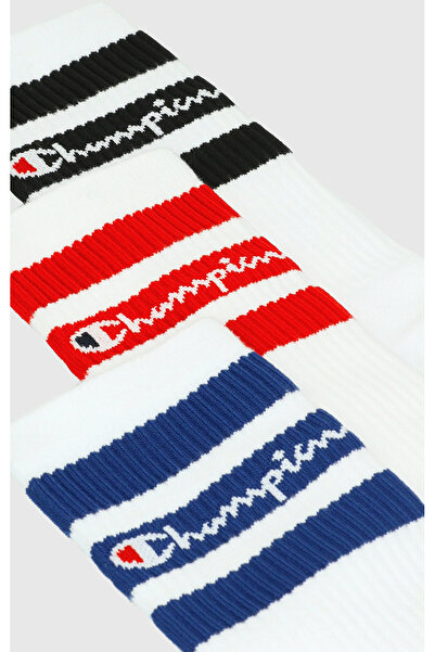 Champion Seasonal 3Pk Crew Socks White Unisex Socks-U20121-Ww001