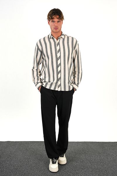 Redline Ανδρικό πουκάμισο Oversize Nero