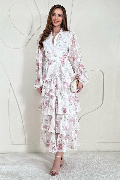 Elbee Fashion Woman Φόρεμα με στρώσεις με στρώσεις