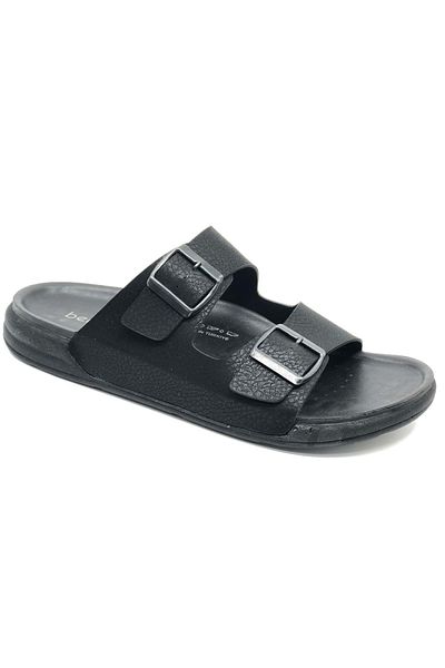 Kocamanlar Ayakkabı Bento 115-005 Dr. Recommended Orthopedic Men's Slippers Black
