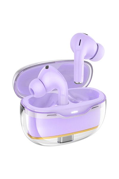 REDz Accessories Căști Bluetooth Hoco Ew54, microfon, 300 mAh, TWS, timp de utilizare 4 ore, violet